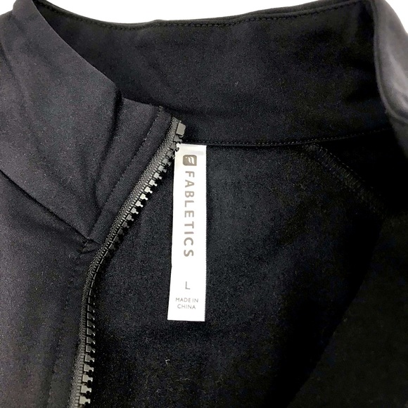 Fabletics Jacket Black Full Zip Sz Large Nylon - Picture 2 of 6